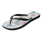 Nautisch patroon met ankers teenslippers (Schuin)