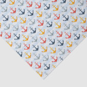 Nautisch patroon met ankers tissuepapier (Detail)