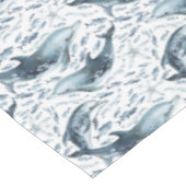 Nautisch patroon met dolfijnen en vissen tafelkleed (Gekanteld)