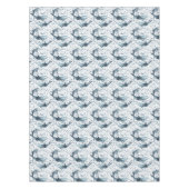 Nautisch patroon met dolfijnen en vissen tafelkleed (Voorkant)