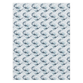 Nautisch patroon met dolfijnen en vissen tafelkleed