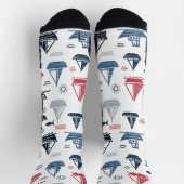 Nautisch patroon met zeilboten en vissen sokken (Top)