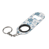 Nautisch patroon mini flessenopener (Voorkant Gekanteld)