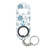 Nautisch patroon mini flessenopener (Achterkant)