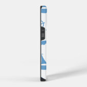 Nautisch patroon monogram  iPhone hoesje (Rechterkant)