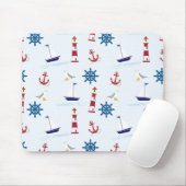 Nautisch patroon muismat (Met muis)