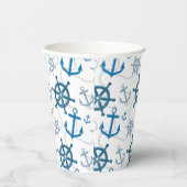 Nautisch patroon papieren bekers (Rechts)