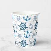 Nautisch patroon papieren bekers (Voorkant)