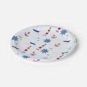 Nautisch patroon papieren bordje (Gekanteld)