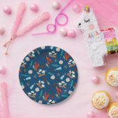 Nautisch patroon papieren bordje (Feest)