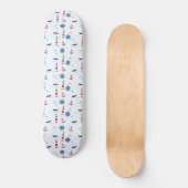 Nautisch patroon persoonlijk skateboard (Voorkant)