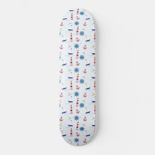 Nautisch patroon persoonlijk skateboard