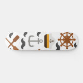 Nautisch patroon persoonlijk skateboard (Horizontaal)
