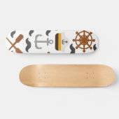 Nautisch patroon persoonlijk skateboard (Horizontaal)