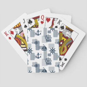 Nautisch patroon pokerkaarten