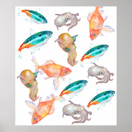 Nautisch patroon poster