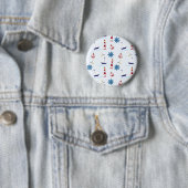 Nautisch patroon ronde button 5,7 cm (In situ)
