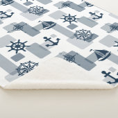 Nautisch patroon sherpa deken (3/4)