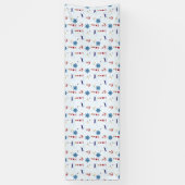 Nautisch patroon spandoek (Verticaal)