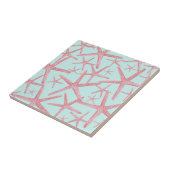 Nautisch patroon Starfish Beach House Tegeltje (Zijkant)