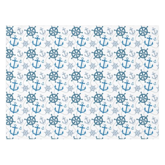 Nautisch patroon tafelkleed (Voorkant (Horizontaal))