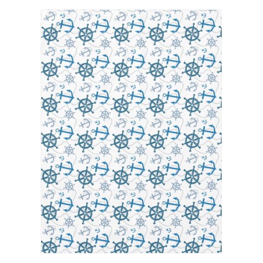 Nautisch patroon tafelkleed (Voorkant)