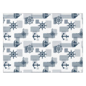 Nautisch patroon tafelkleed (Voorkant (Horizontaal))