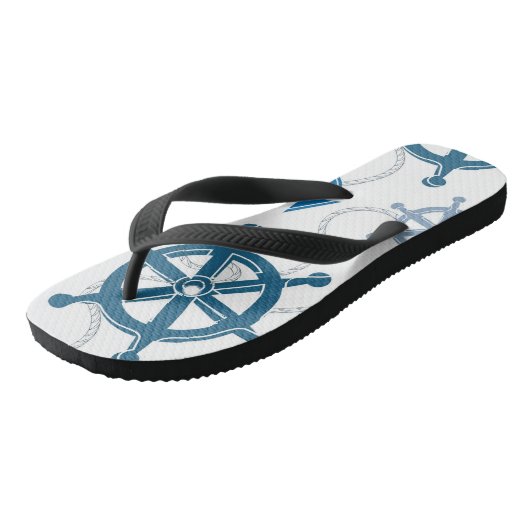 Nautisch patroon teenslippers (Schuin)