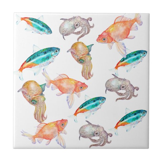 Nautisch patroon tegeltje (Voorkant)