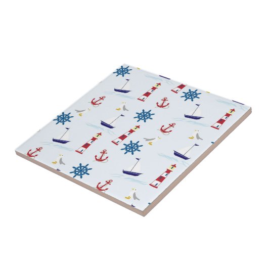 Nautisch patroon tegeltje (Zijkant)