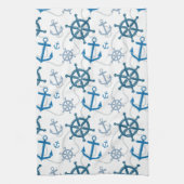 Nautisch patroon theedoek (Verticaal)