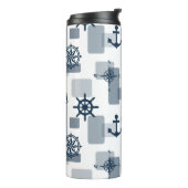 Nautisch patroon thermosbeker (Gedraaid links)