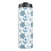 Nautisch patroon thermosbeker (Voorkant)