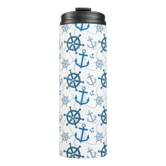 Nautisch patroon thermosbeker (Voorkant)