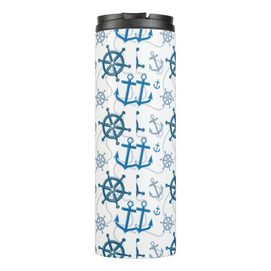 Nautisch patroon thermosbeker (Achterkant)