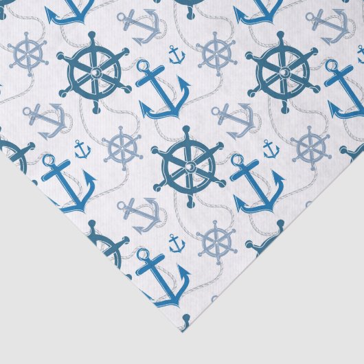 Nautisch patroon tissuepapier (Detail)