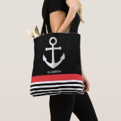 Nautisch patroon tote bag (Dichtbij)