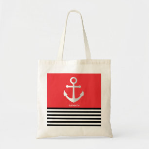 Nautisch patroon tote bag
