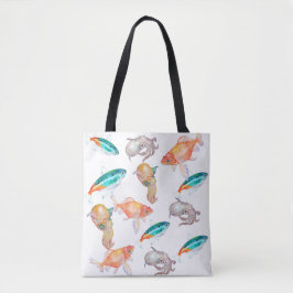 Nautisch patroon tote bag