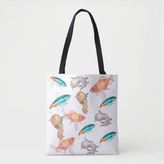 Nautisch patroon tote bag (Voorkant)