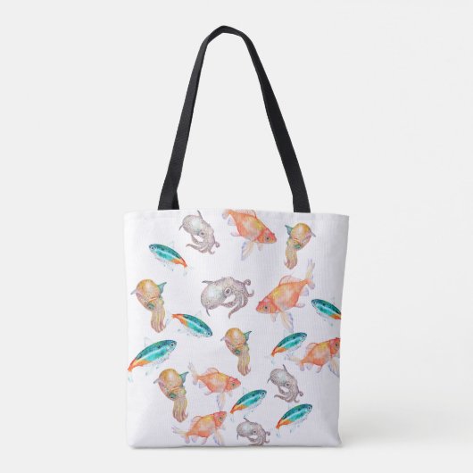 Nautisch patroon tote bag (Achterkant)