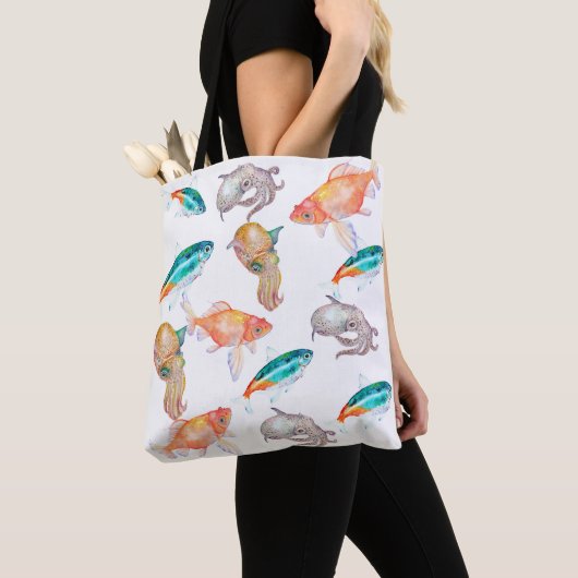 Nautisch patroon tote bag (Dichtbij)