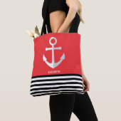 Nautisch patroon tote bag (Dichtbij)