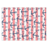 Nautisch patroon van het blauw anker van de zeesch tafelkleed (Voorkant (Horizontaal))