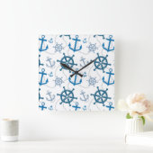 Nautisch patroon vierkante klok (Huis)
