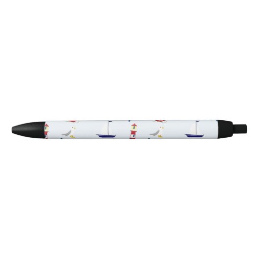 Nautisch patroon zwarte inkt pen (Voorkant)