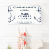 Nautisch pensioen van Navy Anchor Spandoek (Insitu)