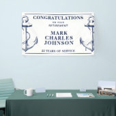 Nautisch pensioen van Navy Anchor Spandoek (Beurs)