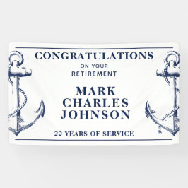 Nautisch pensioen van Navy Anchor Spandoek