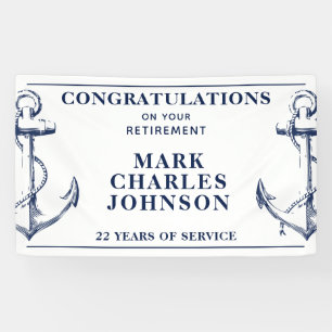 Nautisch pensioen van Navy Anchor Spandoek